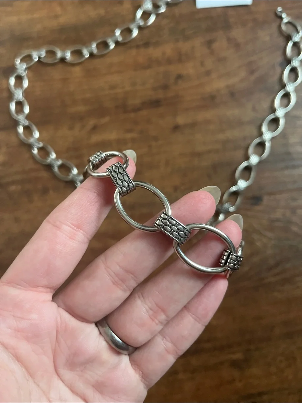 American Eagle Silver Chunky Chain Link Belt